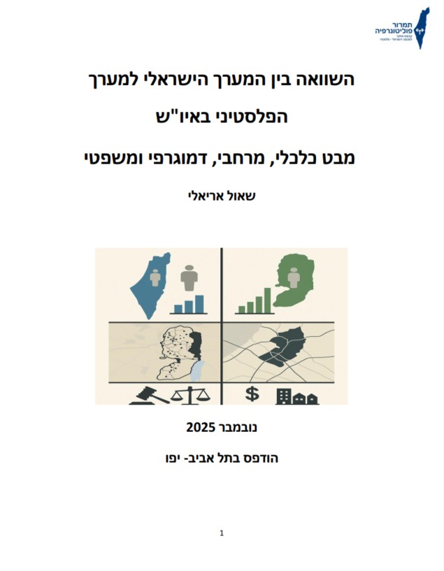 השוואה בין המערך הישראלי למערך הפלסטיני באיו"ש